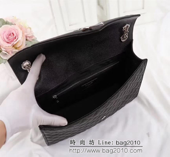 YSL聖羅蘭 爆款 魚子醬紋牛皮鏈條單肩斜挎包 26808 YAS1327